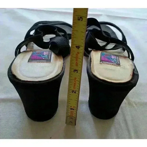 Women Art Effects Black Strappy Sandals 9 M 3" Chunk Block  Heel Pre-owned - Picture 4 of 9